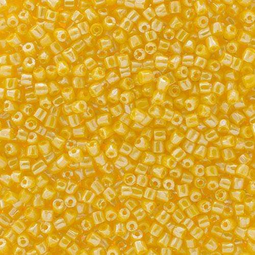 Preciosa Ornela 3-cut Beads 3 Cut 9/0 Beads Opaque Golden Yellow Luster Loose
