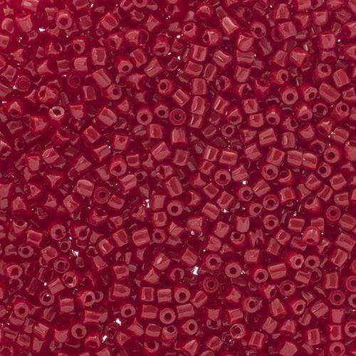 Sundaylace Creations & Bling 3-cut Beads 3 Cut 9/0 Beads Opaque Medium Red Loose