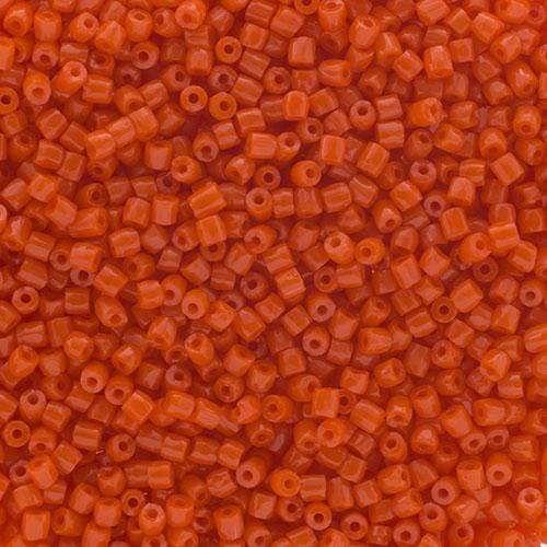 Sundaylace Creations & Bling 3-cut Beads 3 Cut 9/0 Beads Opaque Orange Loose