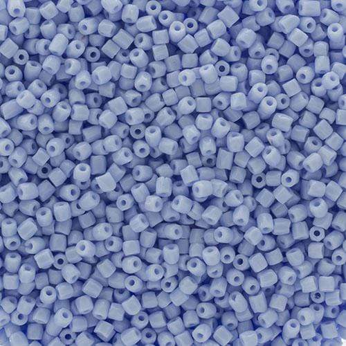 3 Cut 9/0 Beads Opaque Powder Blue HANK 3-cut Beads