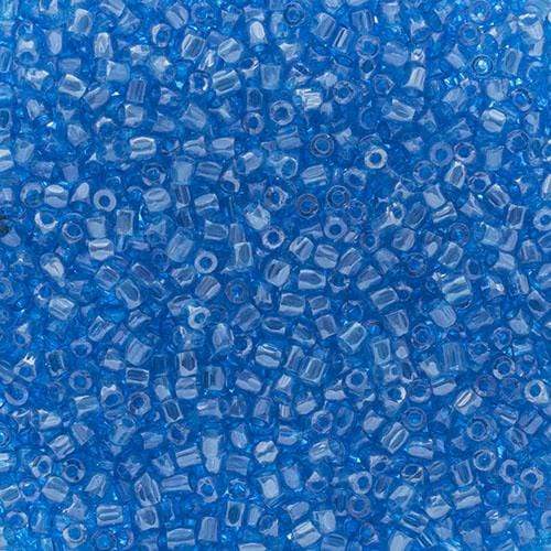 Sundaylace Creations & Bling 3-cut Beads 3 Cut 9/0 Beads Transparent Capri Blue Luster Loose