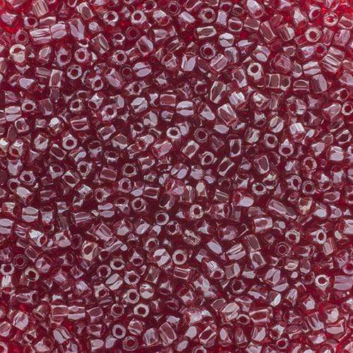 Preciosa Ornela 3-cut Beads 3 Cut 9/0 Beads Transparent Red Luster Loose, 22g
