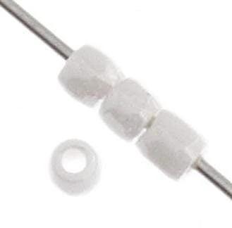Preciosa Ornela 3-cut Beads 3 Cut 9/0 Beads, White Luster Opaque *Hank*