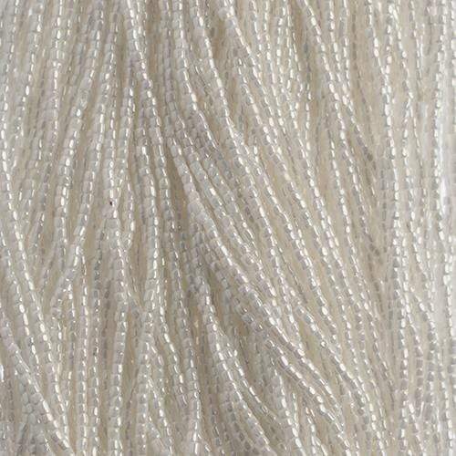 Preciosa Ornela 3-cut Beads 3 Cut 9/0 Beads, White Luster Opaque *Hank*