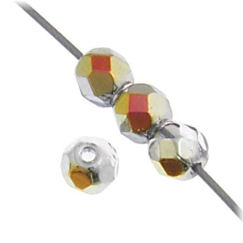 Sundaylace Creations & Bling Fire Polished Beads 3mm Crystal Marea, Czech Fire Polished Beads