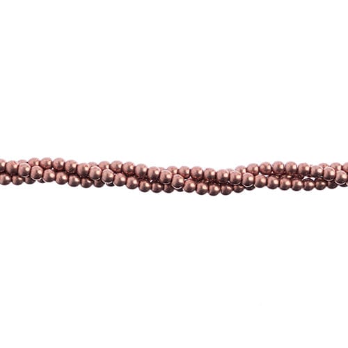 John Beads Pearl Beads 3mm Saturated Metallic Blooming Dahalia Pearl Round Beads, Czechmates