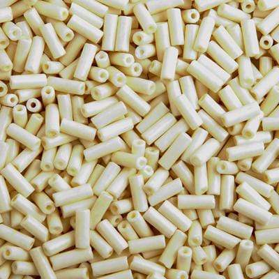 Sundaylace Creations & Bling Bugles Beads Bone Solgel 4*10mm Glass Wampum Bead Tubes *Beads used in Lanyards*