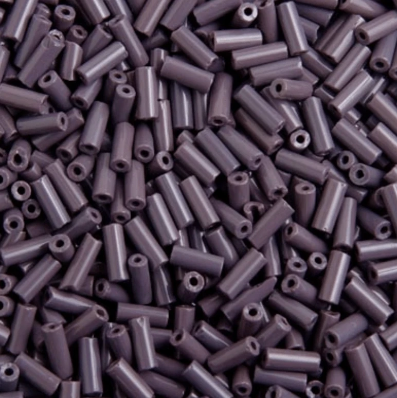 4*10mm Purple Mauve Glass Wampum Bead Tubes *Beads used in Lanyards* Bugles Beads