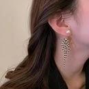 Sundaylace Creations & Bling Earring Findings 40mm Pearl stud, with Clear & Black Rhinestones Long Tassel Ear nuts, Earring Findings, Basics *Sold in pair*