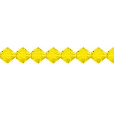 Preciosa Rondelle Beads 4mm Citrine Yellow, Rondelle Preciosa *High Quality 5in Strand- 31pcs