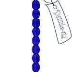 Sundaylace Creations & Bling Fire Polished Beads 4mm Cobalt Blue CZECH Fire Polish 100 pcs