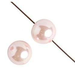 Sundaylace Creations & Bling Pearl Beads 4mm GLASS PEARL Round (100pcs) 2X8" Strung, Light Pink