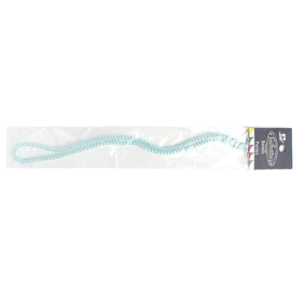 Sundaylace Creations & Bling Pearl Beads 4mm GLASS PEARL Round - Light Aqua *2X8" STRUNG