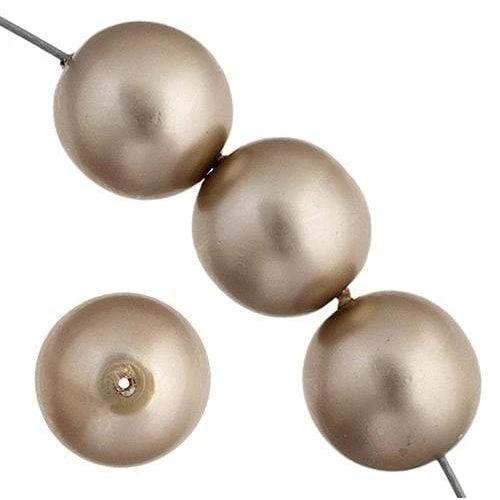 Sundaylace Creations & Bling Pearl Beads 4mm GLASS PEARL Round - Platinum