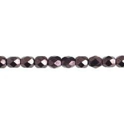 Sundaylace Creations & Bling Fire Polished Beads 4mm Jet Purple Luster Opaque, Fire Polish Beads, Loose
