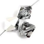 Preciosa Rondelle Beads 4mm Labrador HC *Silver, Rondelle Preciosa *High Quality 5in Strand- 31pcs