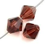Preciosa Rondelle Beads 4mm Light Burgundy, Rondelle Preciosa *High Quality 5in Strand- 31pcs