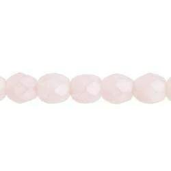 Sundaylace Creations & Bling Fire Polished Beads 4mm Light Pink Matte Coated Fire Polish Beads, Strung *sea glass frosted