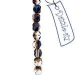 Sundaylace Creations & Bling Fire Polished Beads 4mm Light Sapphire Azuro Transparent, Czech Fire Polished Beads Strung