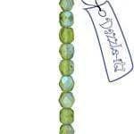 Sundaylace Creations & Bling 4mm Olivine AB MATTE Czech Fire Polished Beads