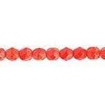 Sundaylace Creations & Bling Fire Polished Beads 4mm Opaque Red Silk, Fire Polished Beads, 100pcs Loose