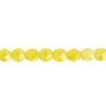 Sundaylace Creations & Bling Fire Polished Beads 4mm Opaque Yellow Silk, Fire Polished Beads, 100pcs Loose