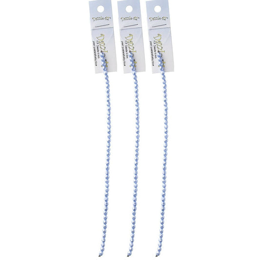 Sundaylace Creations & Bling Fire Polished Beads 4mm Pearl Pastels Baby Blue, Fire Polished Beads Strung