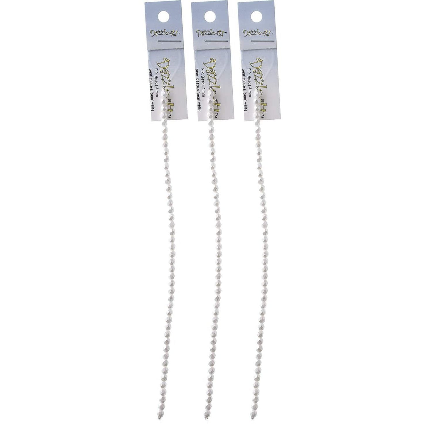 Sundaylace Creations & Bling Fire Polished Beads 4mm Pearl Pastels Pearl White, Czech Fire Polished Beads Strung