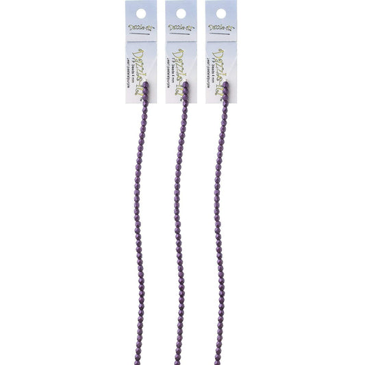 Sundaylace Creations & Bling Fire Polished Beads 4mm Pearl Pastels Purple, Fire Polished Beads Strung