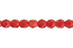 Sundaylace Creations & Bling Fire Polished Beads 4mm Red Opaque, Fire Polished Beads *100pcs