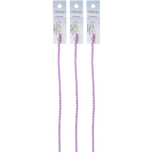 Sundaylace Creations & Bling Fire Polished Beads 4mm Silk Matt Pink, Fire Polished Beads