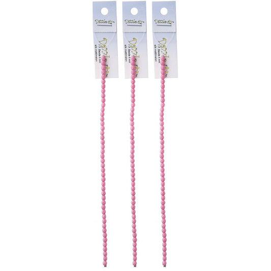 Sundaylace Creations & Bling Fire Polished Beads 4mm Silk Matte Melon, Fire Polished Beads strung 45 pcs/string