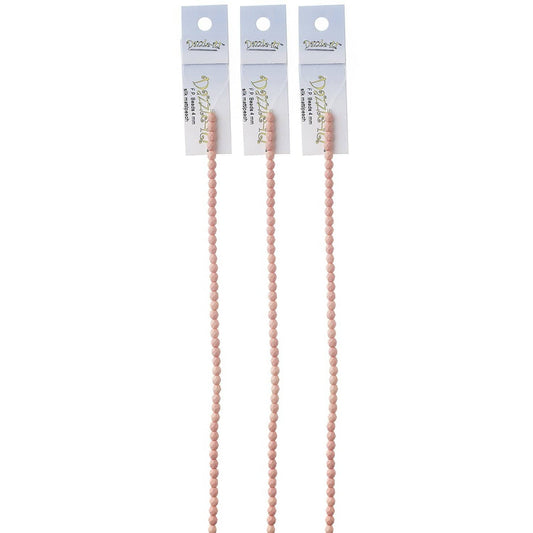 Sundaylace Creations & Bling Fire Polished Beads 4mm Silk Matte Peach, Fire Polished Beads strung 45 pcs/string