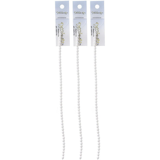 Sundaylace Creations & Bling Fire Polished Beads 4mm Silk Matte White, Fire Polished Beads