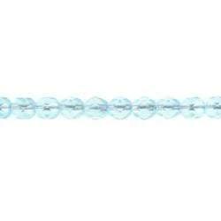 Sundaylace Creations & Bling Fire Polished Beads 4mm Transparent Light Aqua Blue Matte, Fire Polished Beads