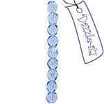 Sundaylace Creations & Bling Fire Polished Beads 4mm Transparent Sapphire AB, Czech Fire Polished Beads (27004047s8h) *Light Sapphire AB