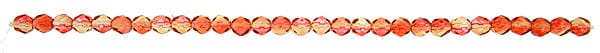 Fire Polished Beads Fire Polished Beads 4mm TWO TONE Orange Czech Fire Polished Beads