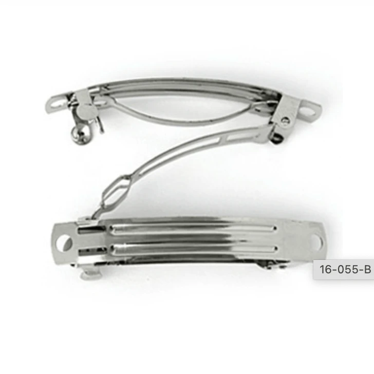 Sundaylace Creations & Bling Earring Findings 50mm Small Barrette with 2 holes – Nickel Plated Steel