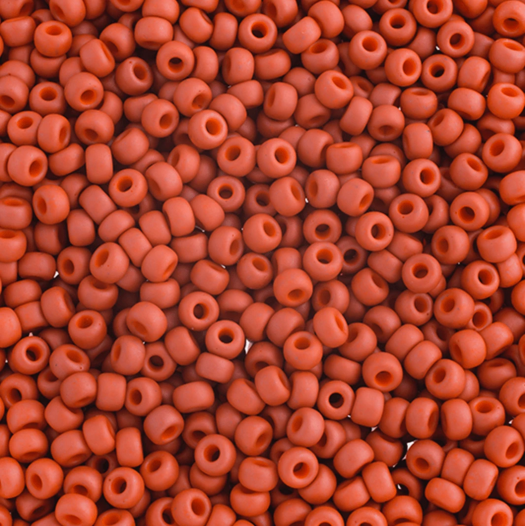 Miyuki Miyuki 8/0 Seed Beads 6/0 Miyuki Seed Beads Terra Cotta Orange Matte Opaque