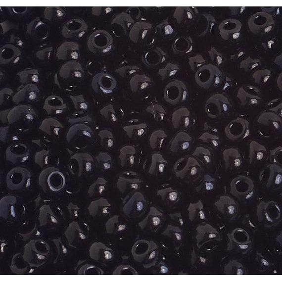 6/0 Pony Seed Beads, Black Opaque 6/0 Pony Beads