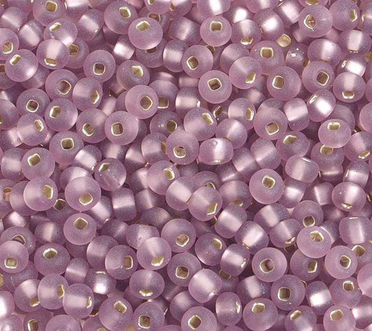 Sundaylace Creations & Bling 6/0 Pony Beads 6/0 Pony Seed Beads, Light Amethyst Silver Lined Matte