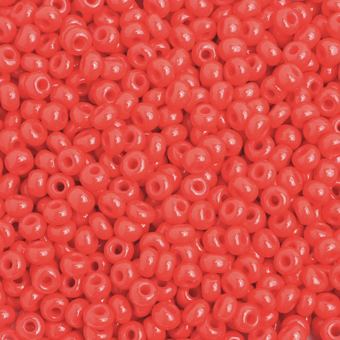 Sundaylace Creations & Bling 6/0 Pony Beads 6/0 Light Red 6/0 Pony Seed Beads, Light Red Opaque