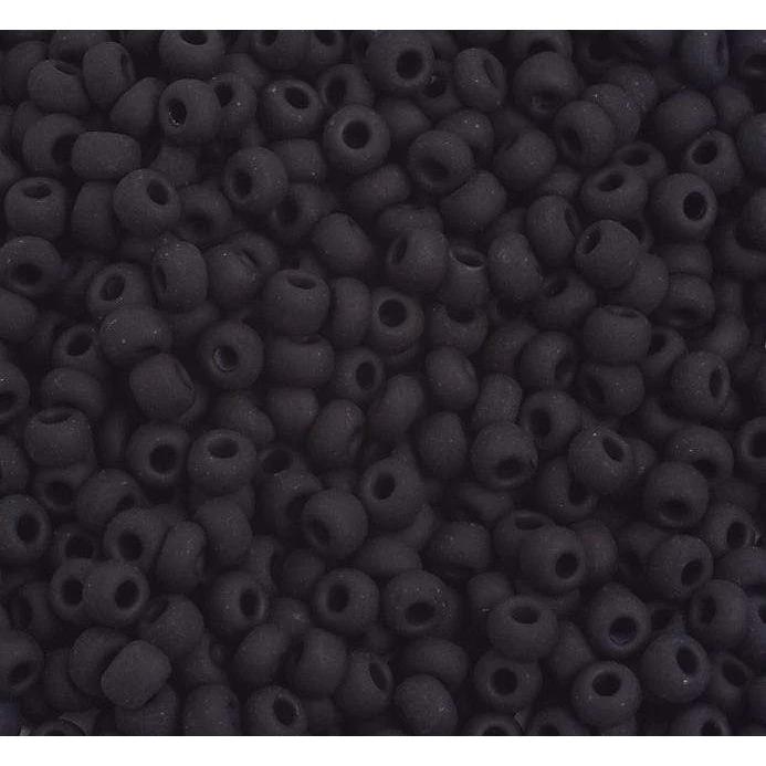 Sundaylace Creations & Bling 6/0 Pony Beads 6/0 Pony Seed Beads, Matte Black