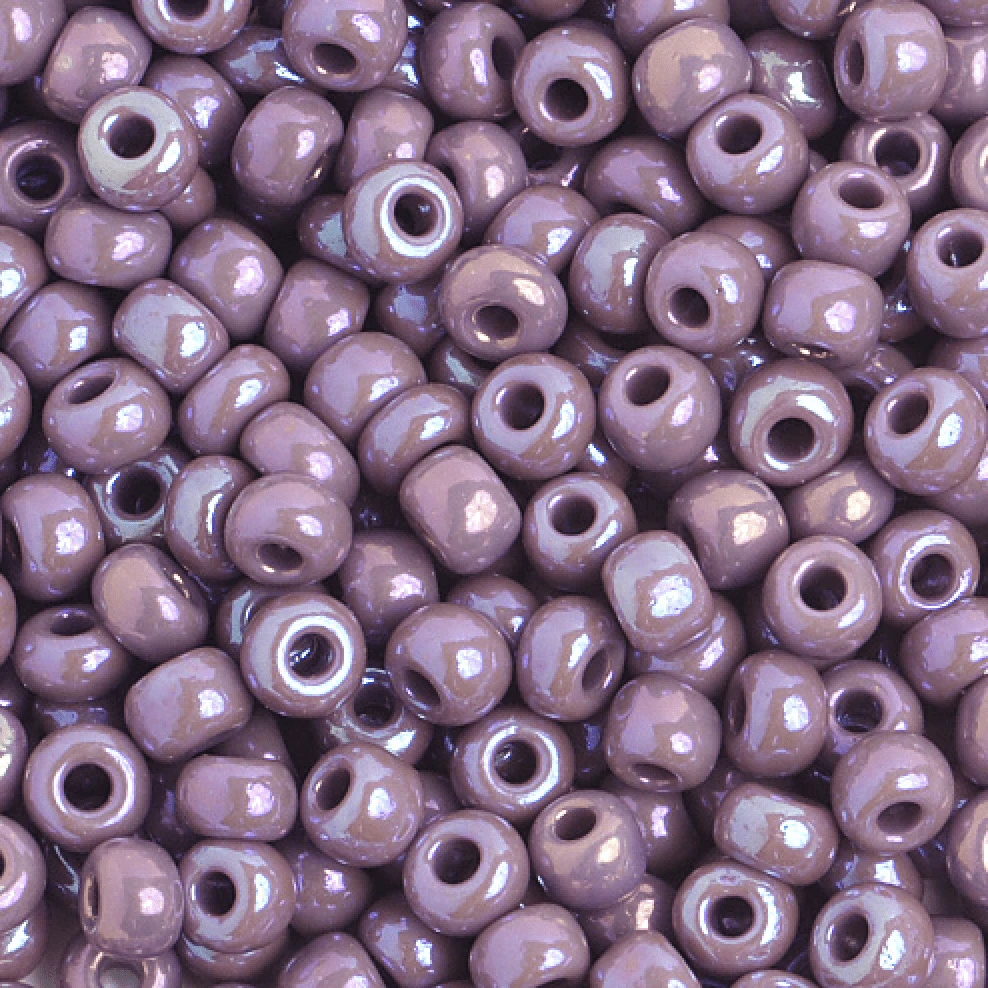 Sundaylace Creations & Bling 6/0 Pony Beads 6/0 Pony Seed Beads, Opaque Mauve AB