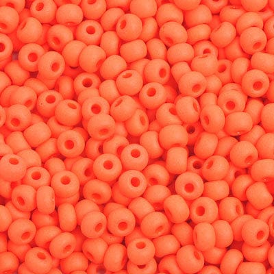 Sundaylace Creations & Bling 6/0 Pony Beads 6/0 Pony Seed Beads Orange Matte Opaque