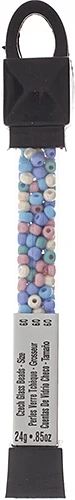 Sundaylace Creations & Bling 6/0 Pony Beads 6/0 Pony Seed Beads, Pastel Rainbow Mix JB Square