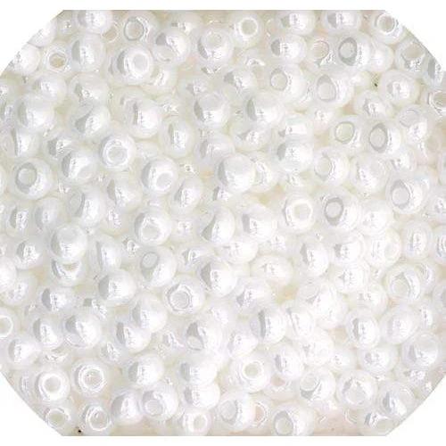 Sundaylace Creations & Bling 6/0 Pony Beads 6/0 Pony Seed Beads, White Luster