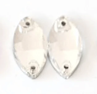 Sundaylace Creations & Bling Glass Gem 6*12mm Mini Navette 6*12mm & 9*18mm Clear Glass Navette, Horse Eye Shaped, Glass Gem Sold in pairs