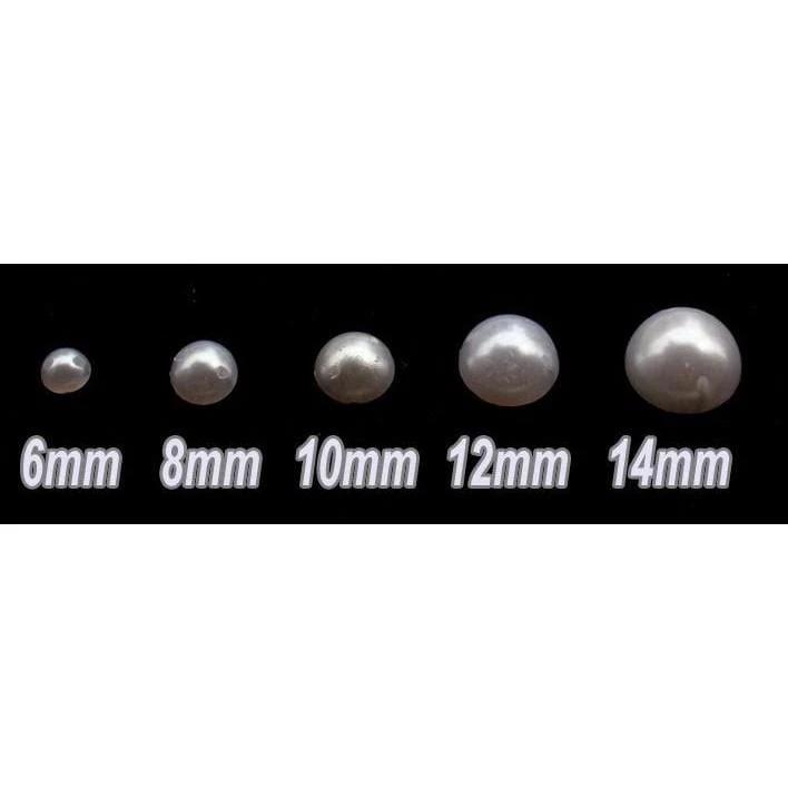 Sundaylace Creations & Bling Pearl Gems 6mm-12mm Sew on White Pearl Resin Gem