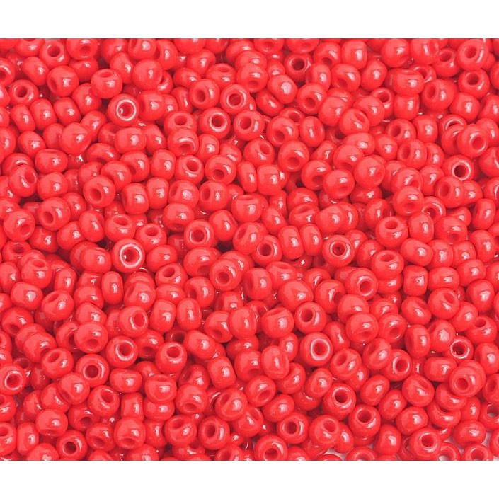 Sundaylace Creations & Bling 8/0 Seed Beads 8/0 Medium Red Preciosa Seed Beads